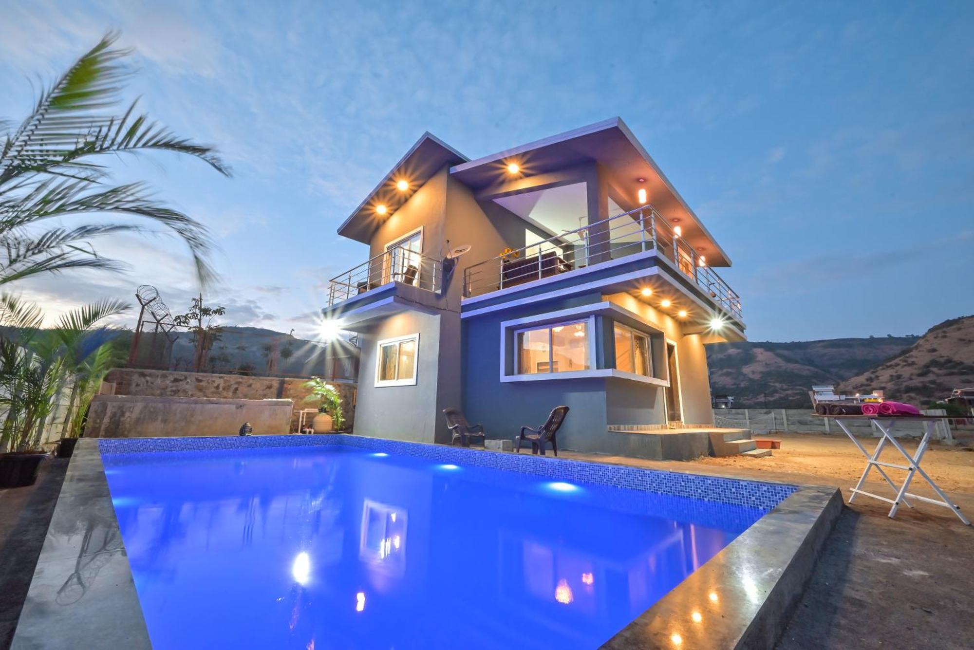 Empyrean Stay II Mirage Villa II Ac II 4Bhk II Largest Pool In Lonavala Li المظهر الخارجي الصورة